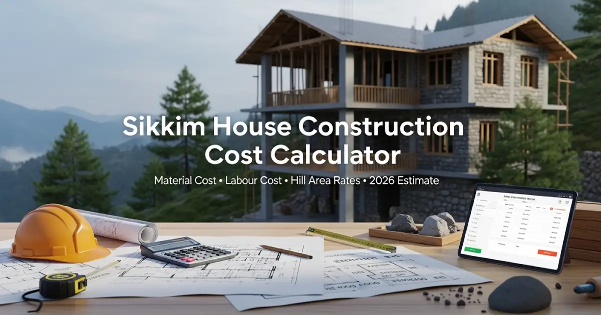 Sikkim House Construction Cost Calculator 2026