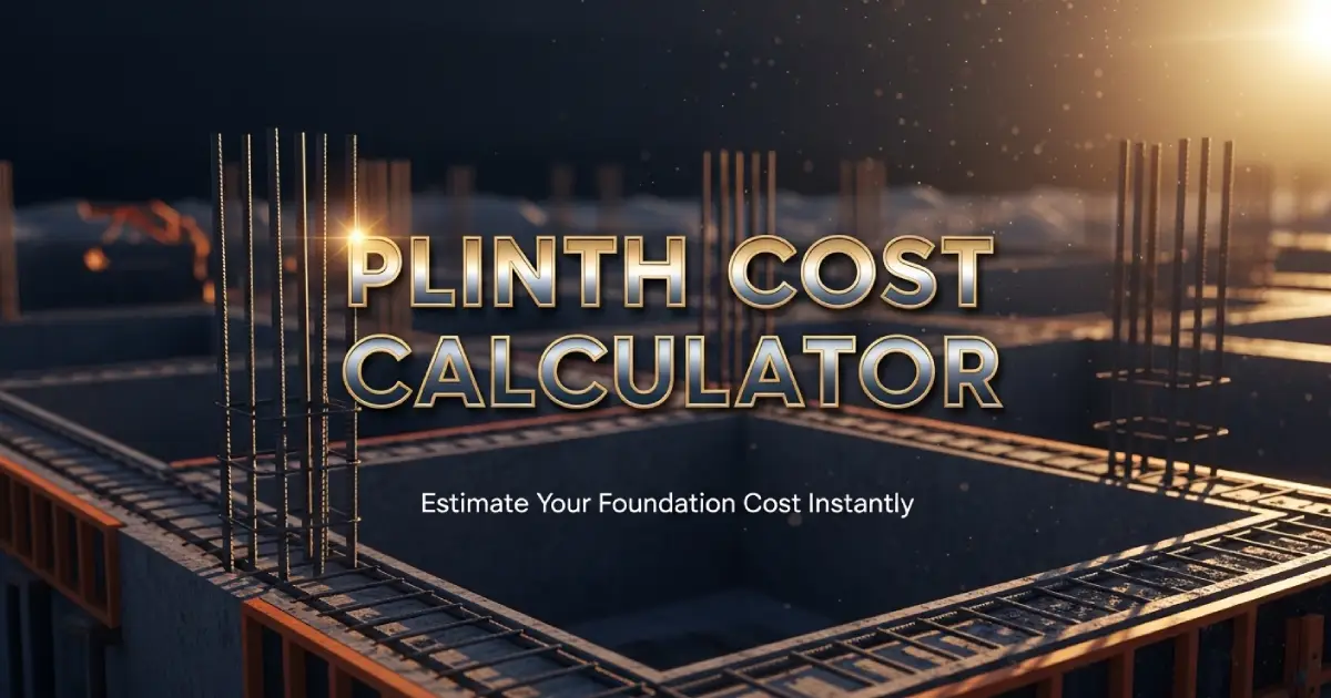 प्लिंथ लागत कैलकुलेटर: नींव लागत अनुमान (भारत)
